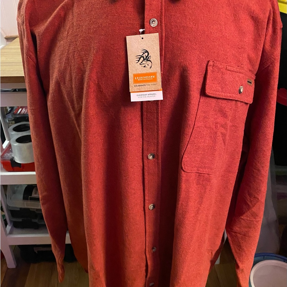 Brand New “ Legendary Whitetails” Long Sleeve Shirt Size 5XL. Button Down